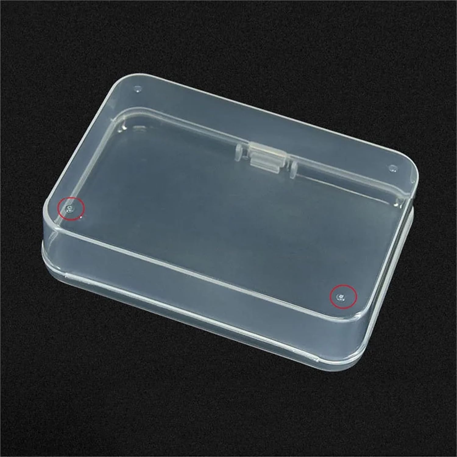 Small Storage Containers 80pcs Transparent Plastic Box Jewelry Packaging Component for Id Card Jewelry Rectangle Home