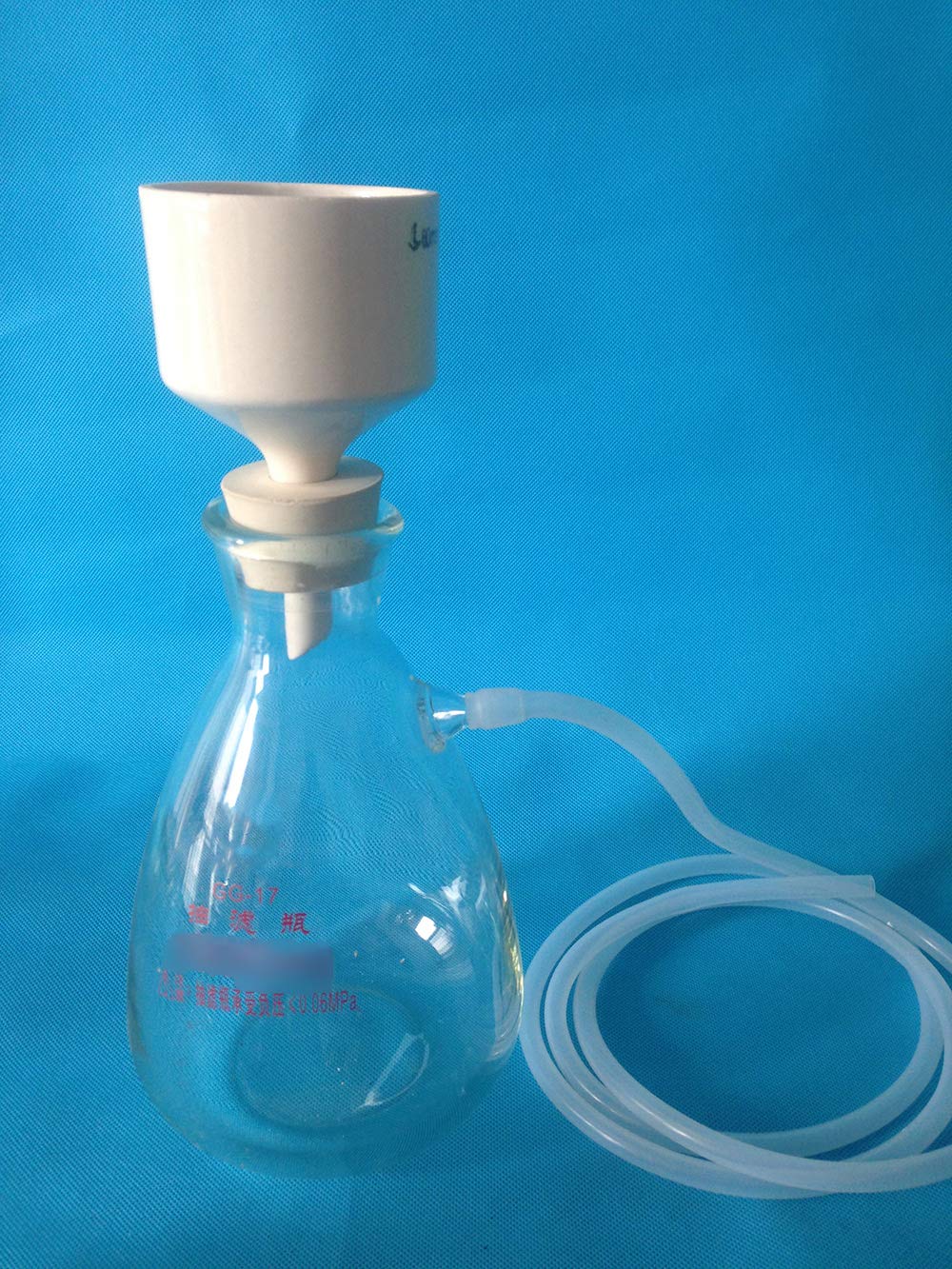 Vakuumfiltrationsset mit Büchner-Trichter aus Porzellan – dickwandiger Glaskolben, 0,06 MPA Saugfiltrationssystem(1000ml)