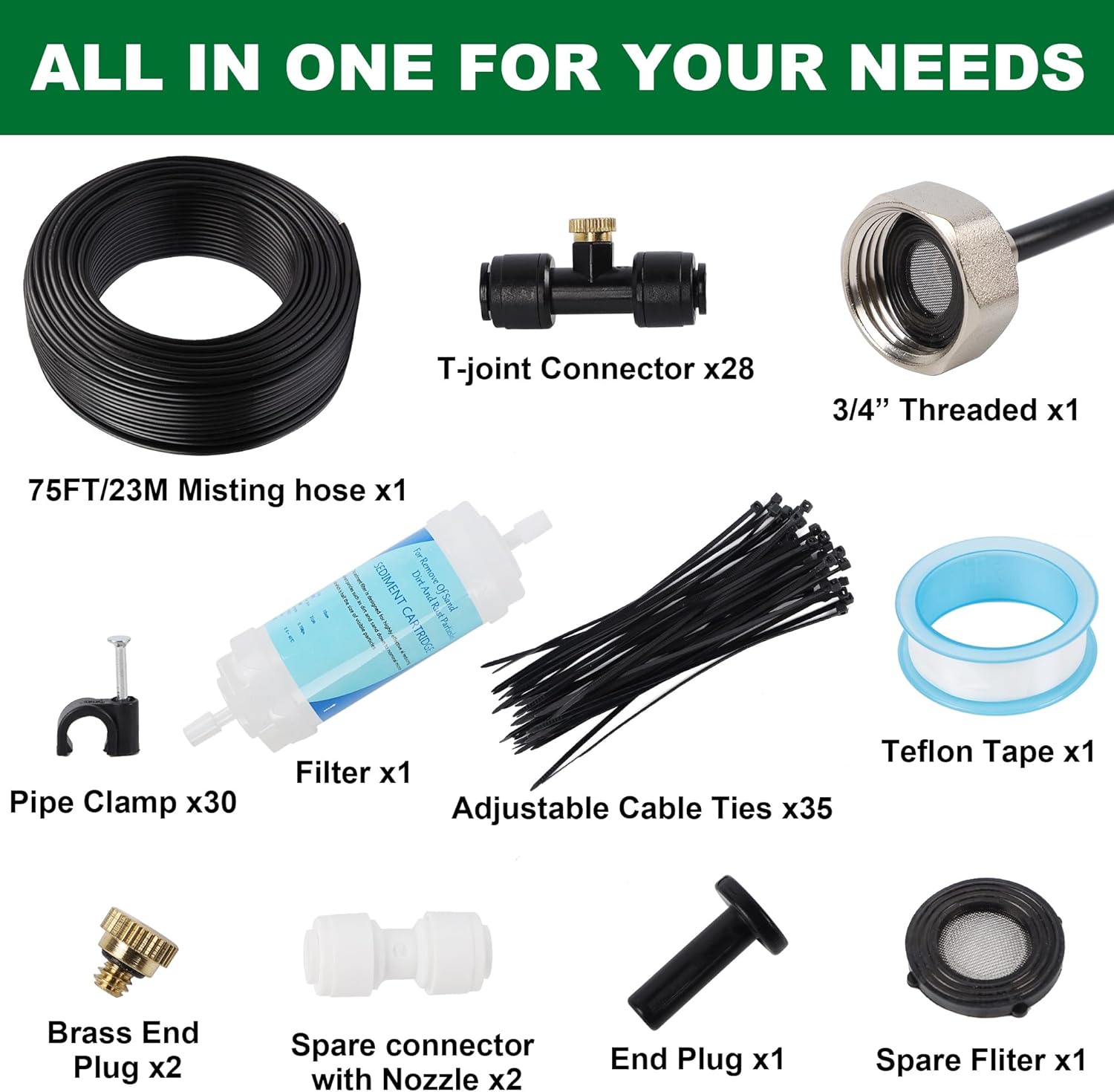 Misting System & Shade Sail Hardware Kit