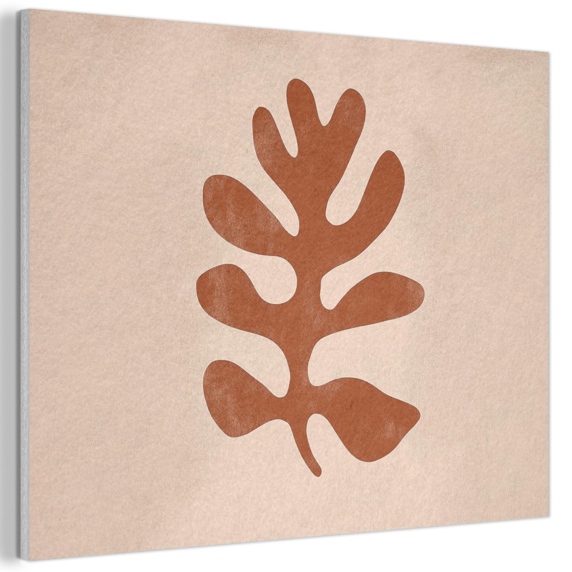 MuchoWow© Felt Panel 80x60 cm Room Style Piece Wallfillers Visual Display Decoration Wall Art Leaf - Abstract - Brown