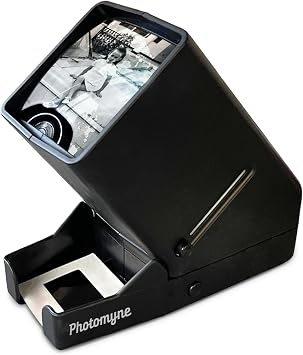 Photomyne 35mm Slide Viewer, Film Negative Viewer with 3X Magnification LED Light Illuminated Viewing, USB or Battery Powered
