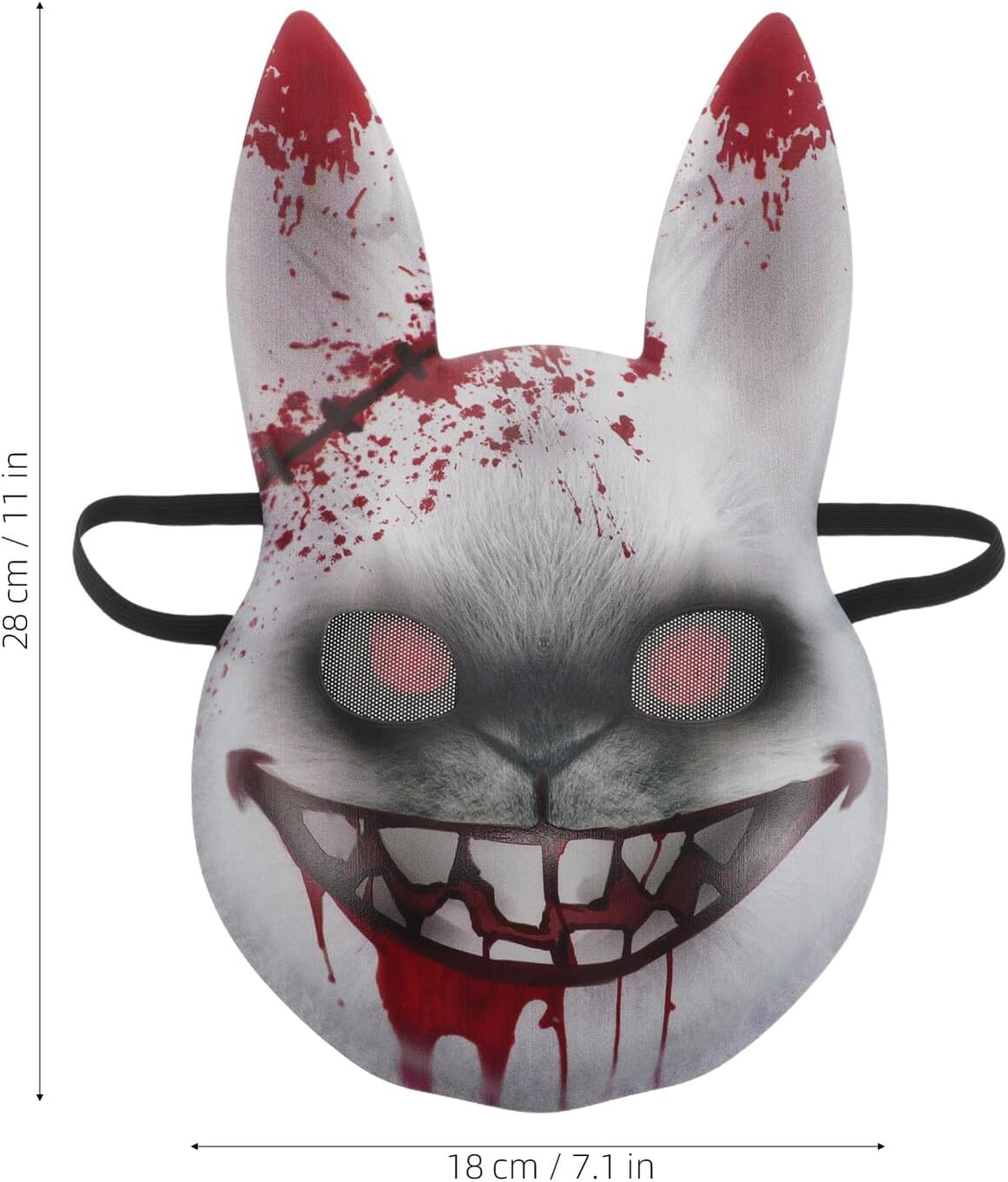 Abaodam Creepy Bloody Rabbit Mask Horror Face Cover Halloween Scary Simulation Mask for Cosplay and Trick-or-treat