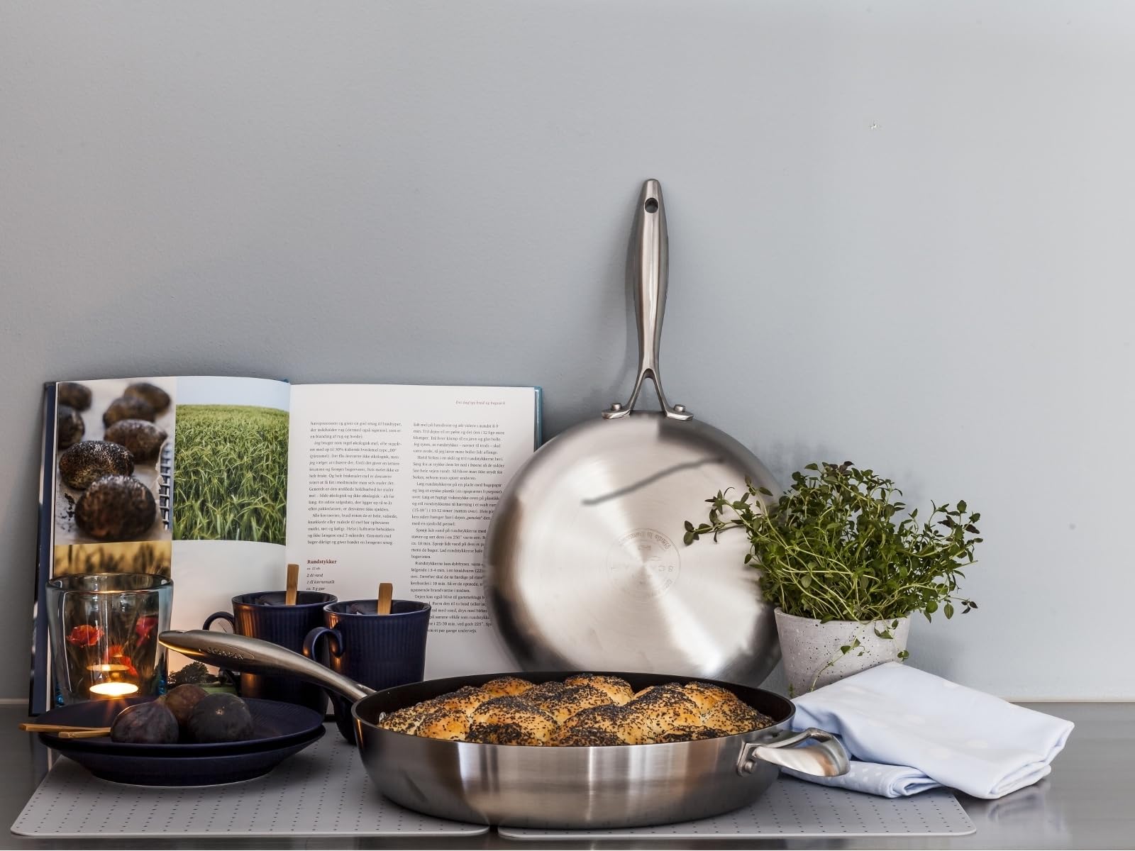 Scanpan Patelnia Ctx Patelnia ze Stali Szlachetnej z Powłoką Tytanowo-Ceramiczną -, 24 cm indukcja
