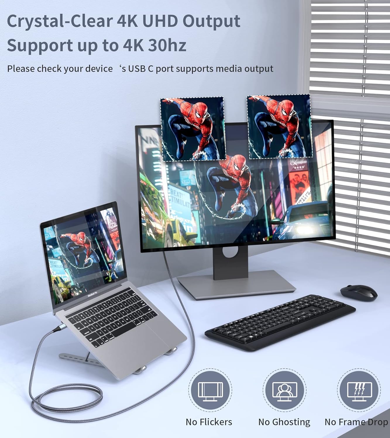SWECENT Cavo da USB C a HDMI 4K, cavo da USB tipo C a HDMI [compatibile con Thunderbolt 3/4] per MacBook Pro/Air, iPad Pro/Air, iMac, Samsung S23 S22 S21 S20 S10 Ultra, Surface, XPS, ecc.6m