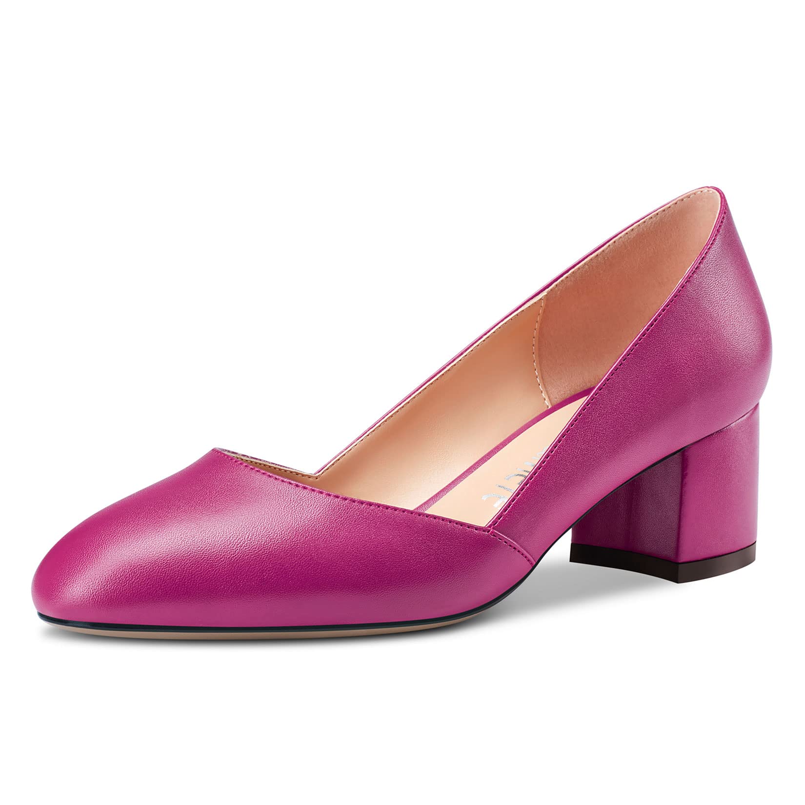 Castamere Donna Chunky Blocco Basso Tacco Heel Pumps Slip-on Classico Cute Dress 5 CM Heels Chiusa Rotonda Punta Scarpe