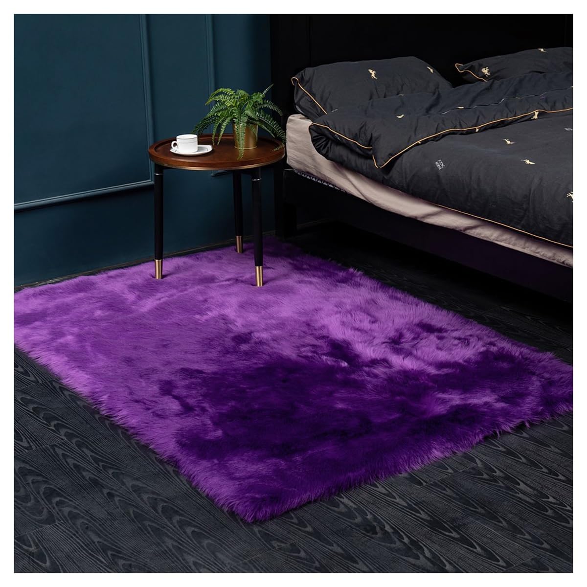 Tapis de salon en fausse fourrure haute densité pour une décoration raffinée