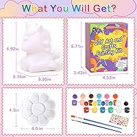 Vista 4 de dededa Kit de arte de luz nocturna de unicornio para pintar tu propio unicornio, artes y manualidades para niños de 4 a 8 años, regalos