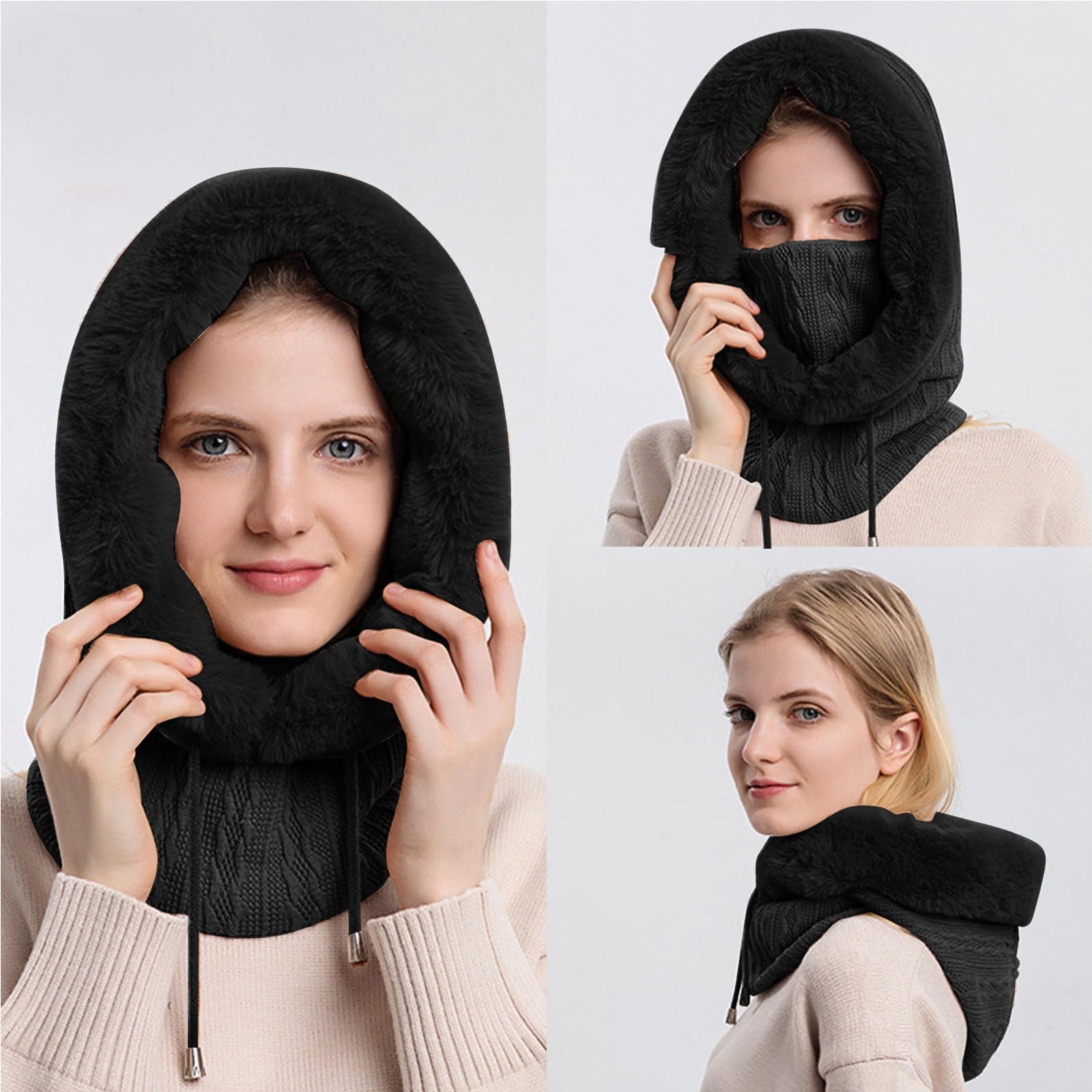 YAMEE Cagoule Femme Hiver Chaud,Balaclava Femme Chapeau Cagoule,Chapeau d'hiver pour Les Sports De Plein Air d'hiver
