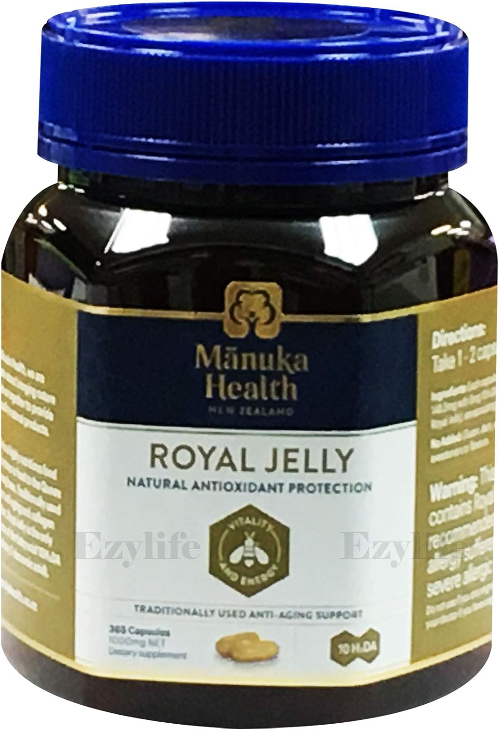 Manuka Health 10hda Royal Jelly 1000mg 180 & 365 Capsules