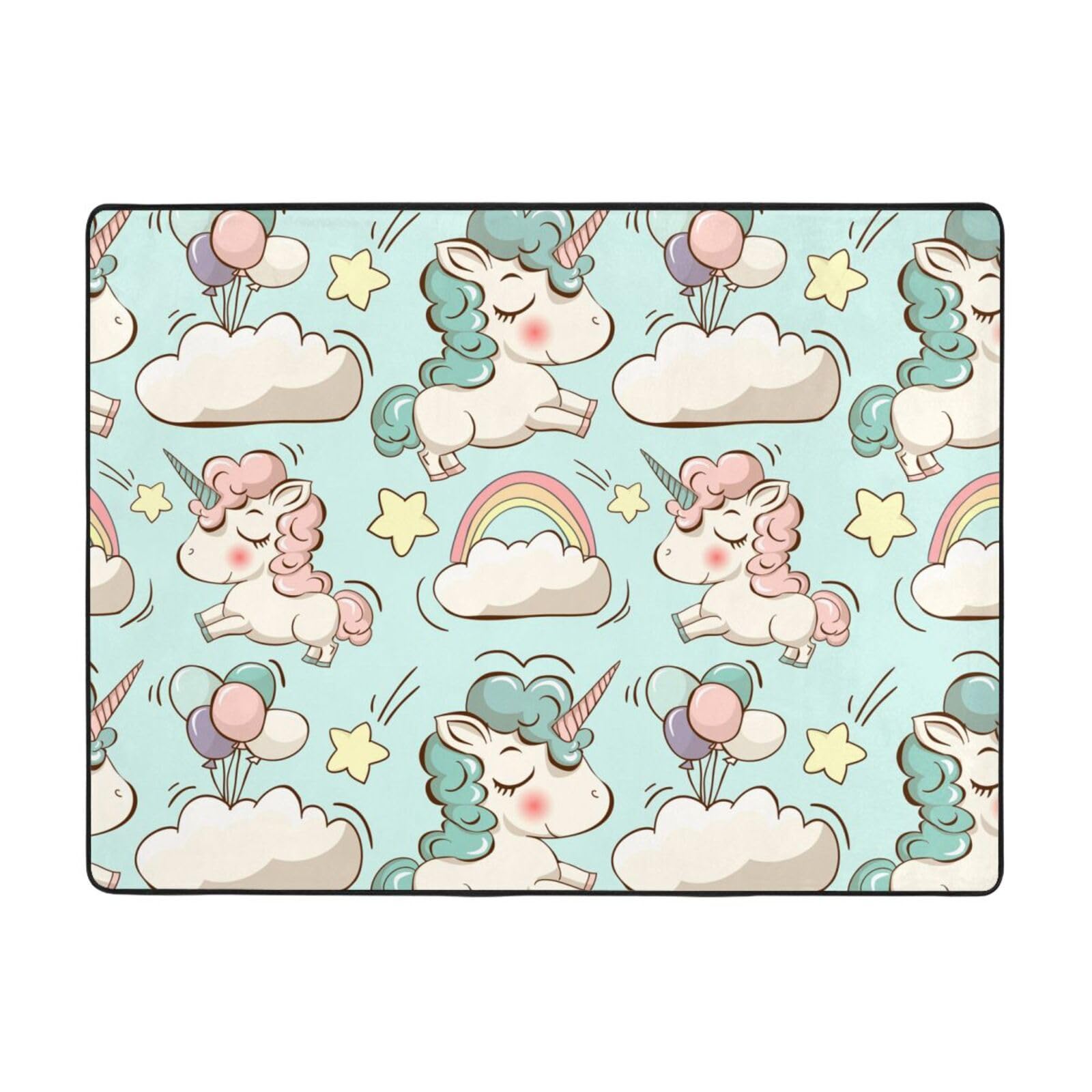 Tapis flanelle licorne antidérapant pour éviter les glissades et sécuriser la chambre