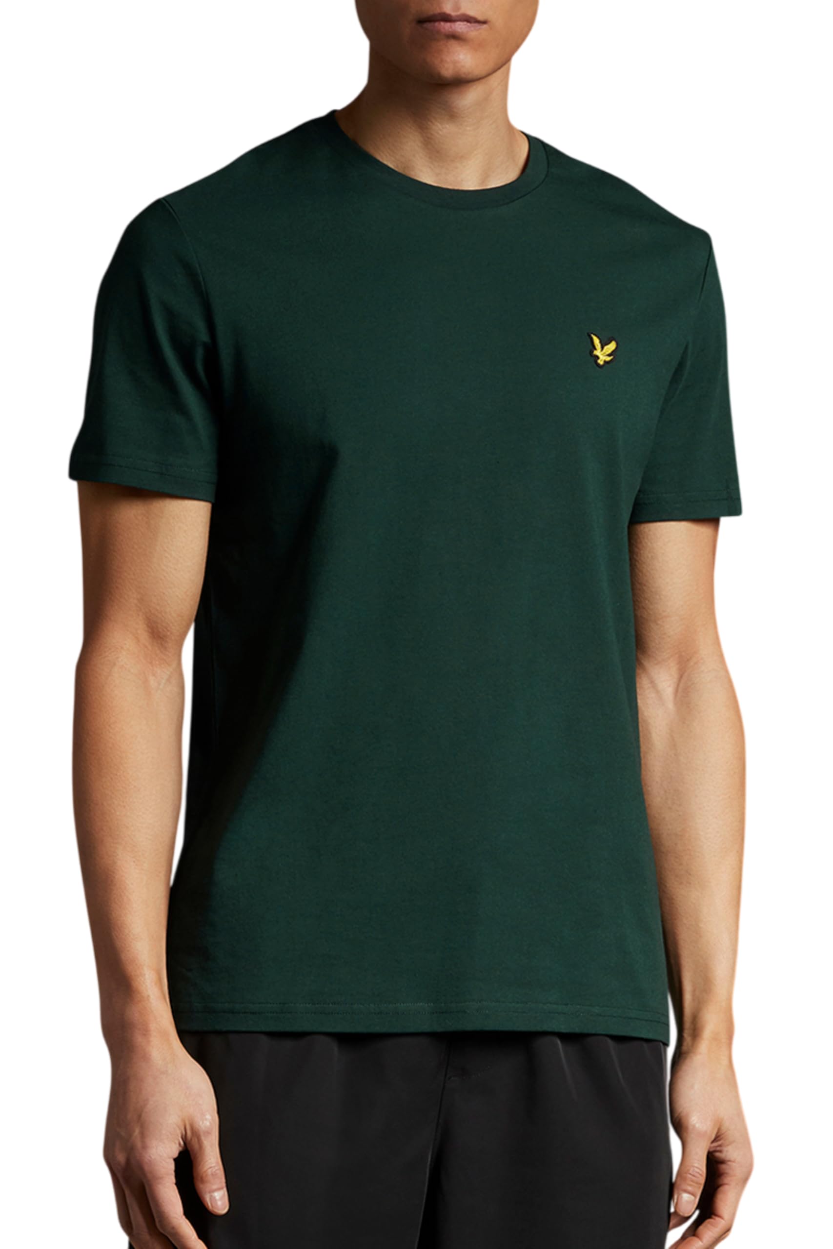 Lyle & Scott T-Shirt Herren | mit Rundhals-Ausschnitt und kurzen Ärmeln | mit goldenem Adler-Logo auf der Brust | XS — XXL