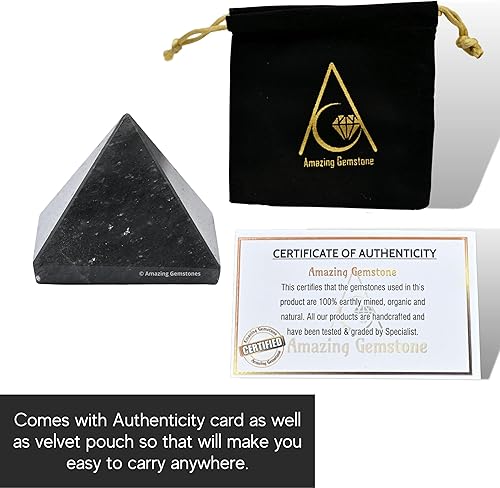 Miniatura 467 de Amazing Gemstone White Agate Snow Quartz Pyramid Crystal Healing Stones - 1" Great Pyramid Figurine of Natural Stone Pyramid for Meditation, Reiki