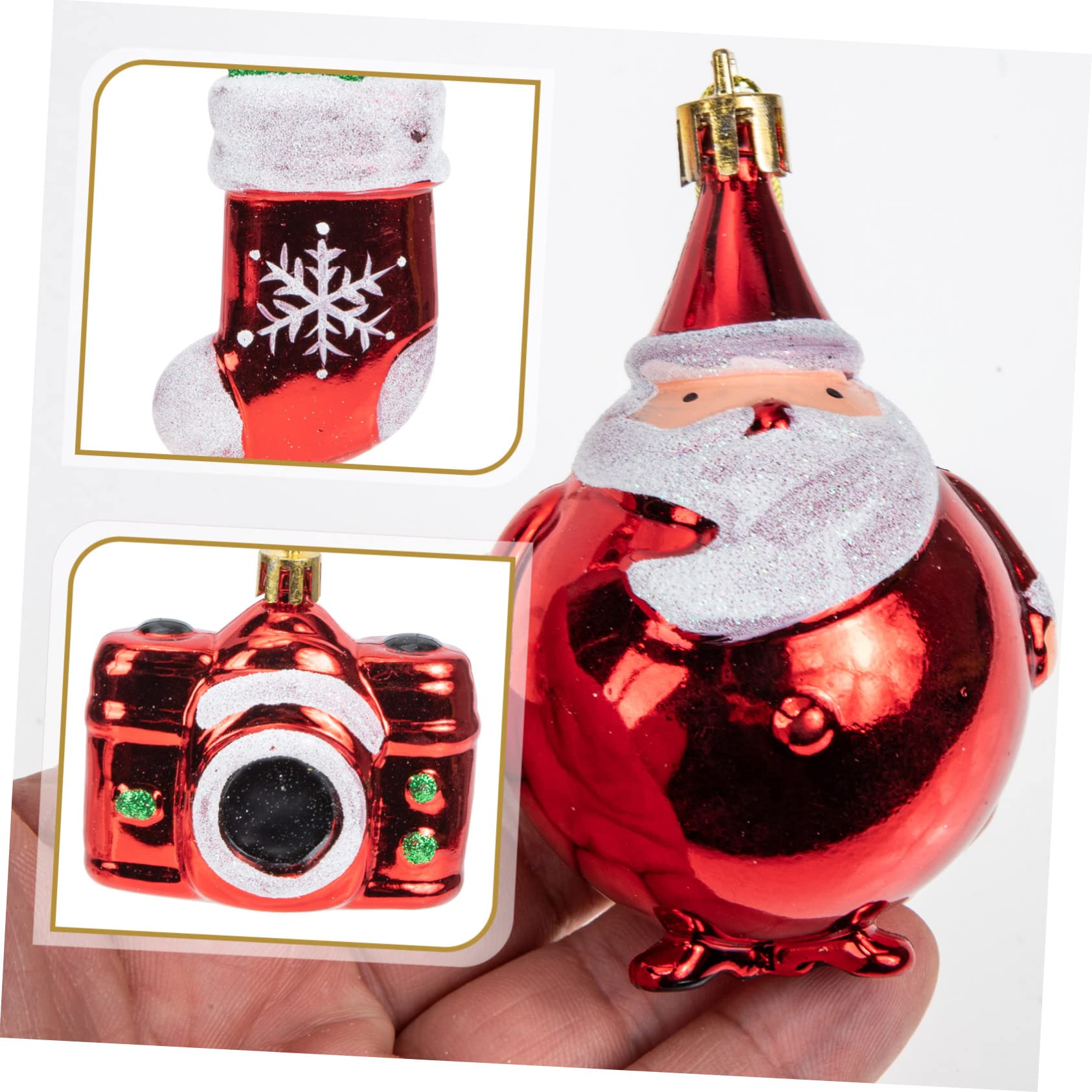 Amosfun Weihnachtskugel 5 Sätze Christbaumschmuck Weihnachtsdeko Weihnachts Party Weihnachtsstiefel Dekorationen Hängende Weihnachtskugeln Weihnachtsbaumschmuck Zum Aufhängen Rote Anhänger 6 Stück * 5