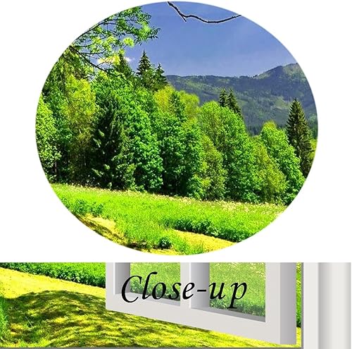 Miniatura 5 de KREATIVE ARTS Lienzo impreso para pared, marco de ventana, luz solar sobre la colina, paisaje de árbol, decoración de pared, impresión giclée