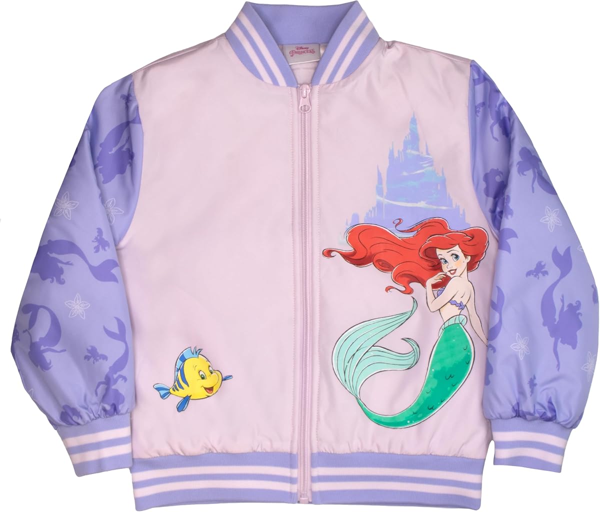 Disney Princesses Girls Bomber Jackets, Minnie Mouse, Lilo and Stitch, Little Mermaid and More Bomber Jackets for Girls