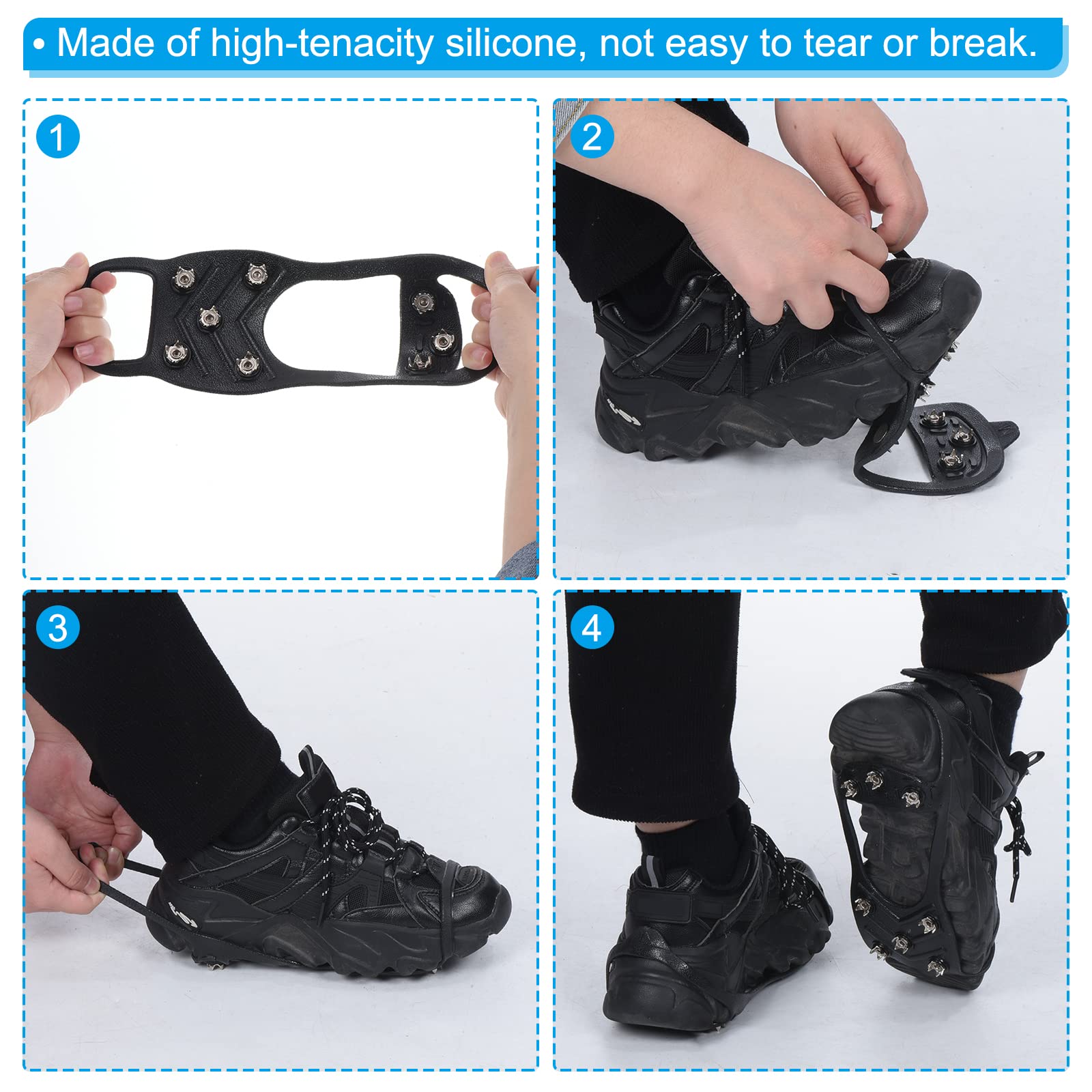 PATIKIL Crampons antidérapants en silicone pour chaussures et bottes
