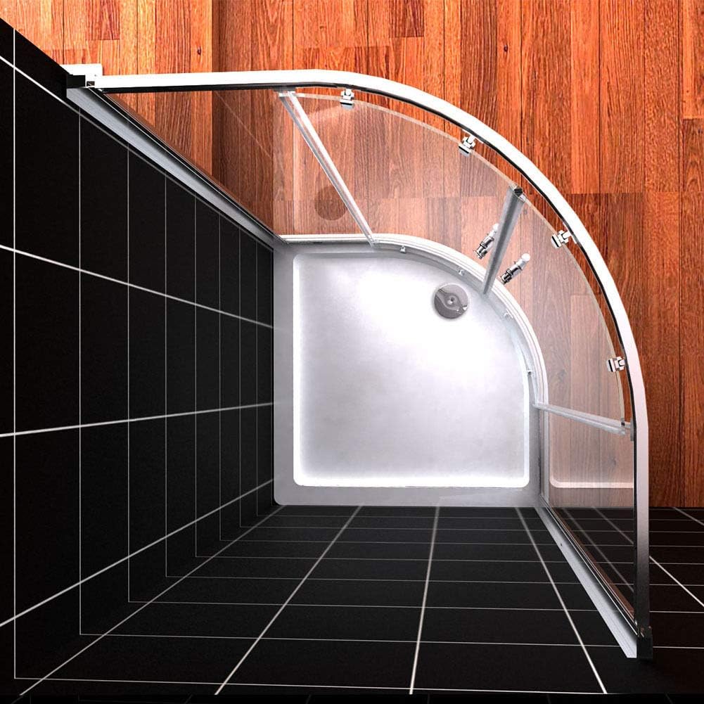 SUNNY SHOWER Shower Pan Acrylic 38 in. D x 38 in. W x 3 in. H Corner Shower Drain Included, White Color Shower Base