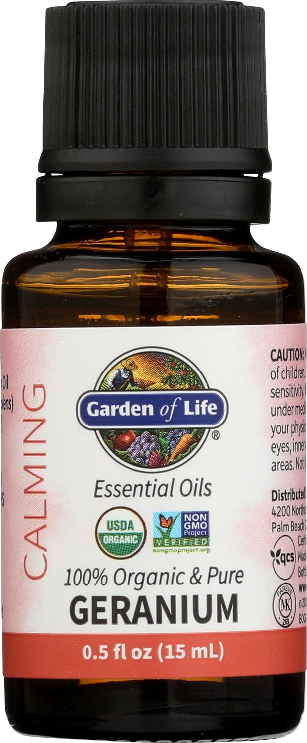 Garden Of Life, Essential Oil Geranium Organic, 0.5 Fl Oz