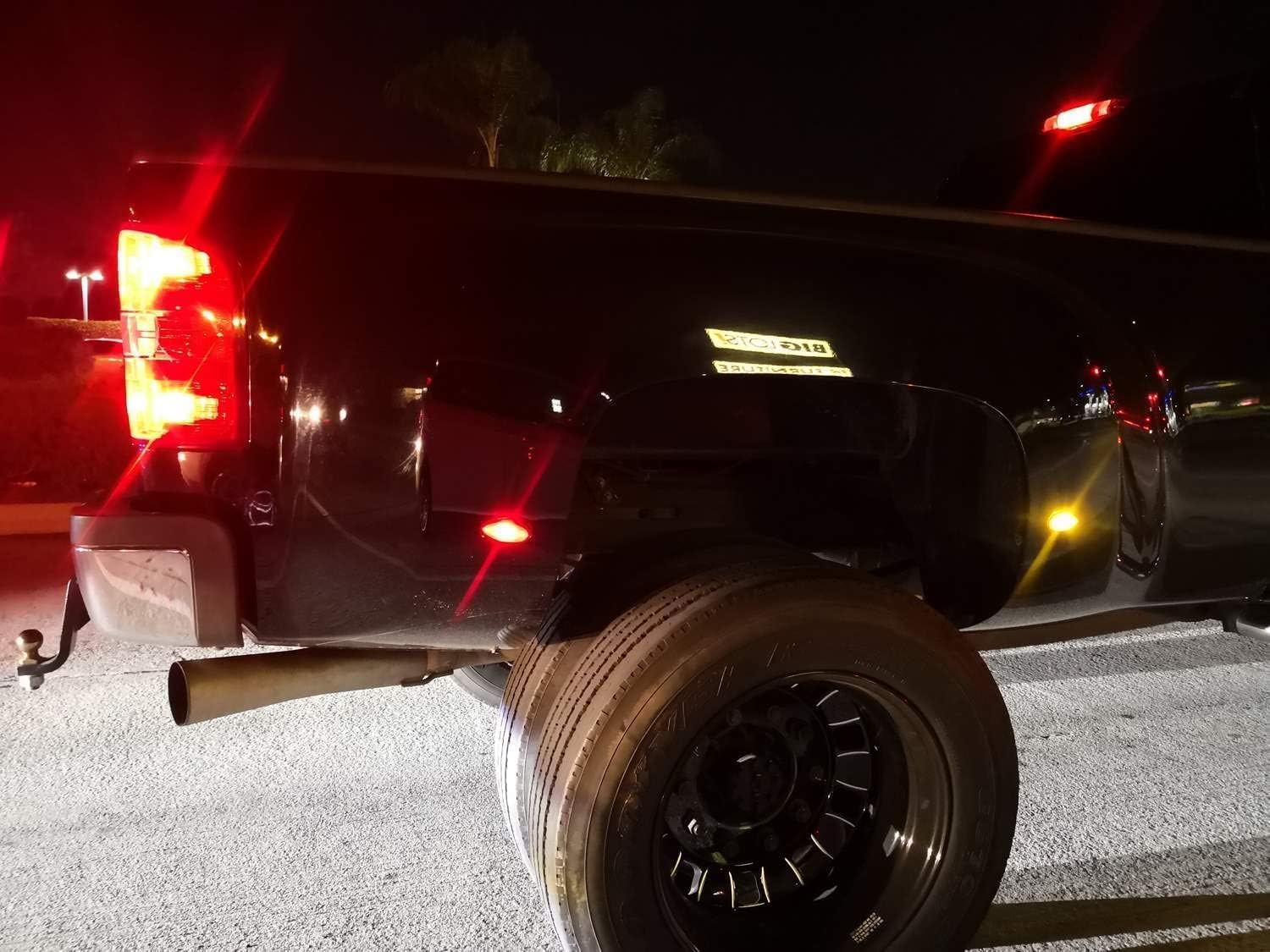 iJDMTOY Smoked Lens Amber/Red Full LED Dually Rear Fender Marker Lights Compatible With Chevy/GMC 2015-up 2500HD 3500HD Double Wheel Fender Bed, Powered by Total 60 LEDs