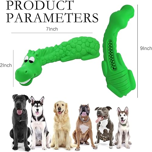 Miniatura 2 de Juguetes masticables para cachorros para dentición, juguetes chirriantes para perros, juguetes para perros grandes, masticadores agresivos, juguetes