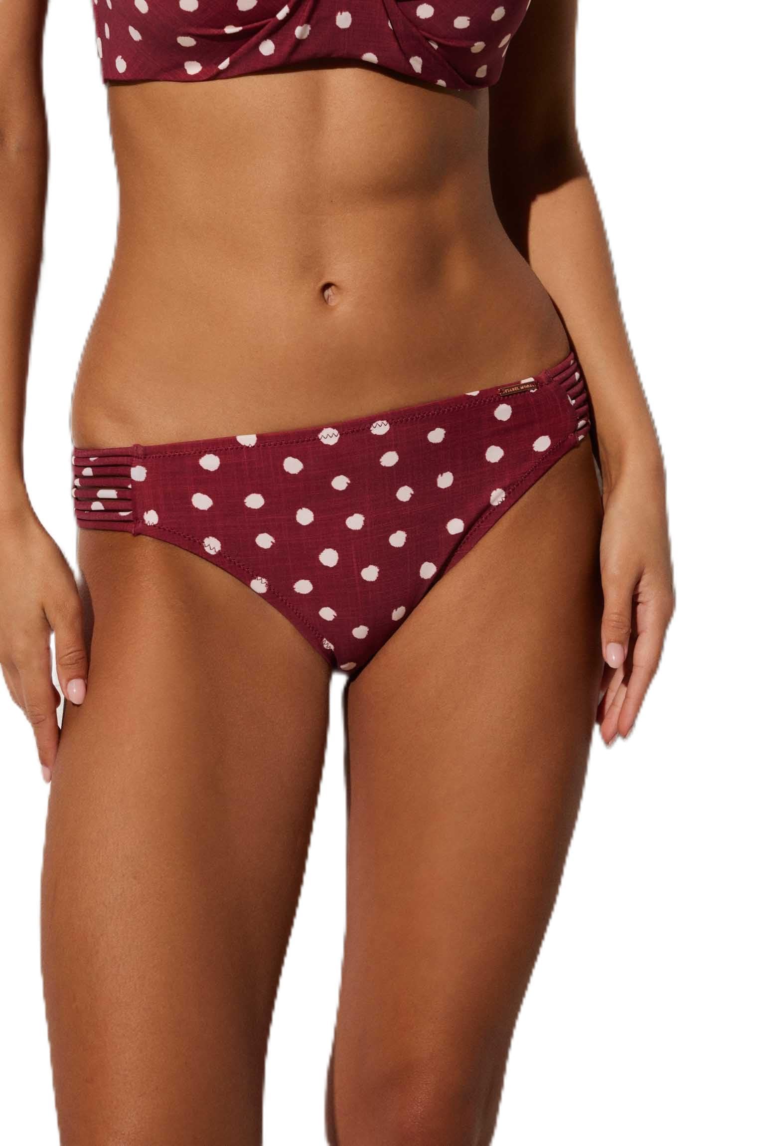 YSABEL MORA Braga Bikini Lunares Granate