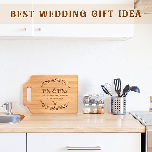 Miniatura 5 de Regalos de boda para parejas 2025, tabla de cortar de boda para señor y señora, regalos de matrimonio para recién casados, parejas, novias