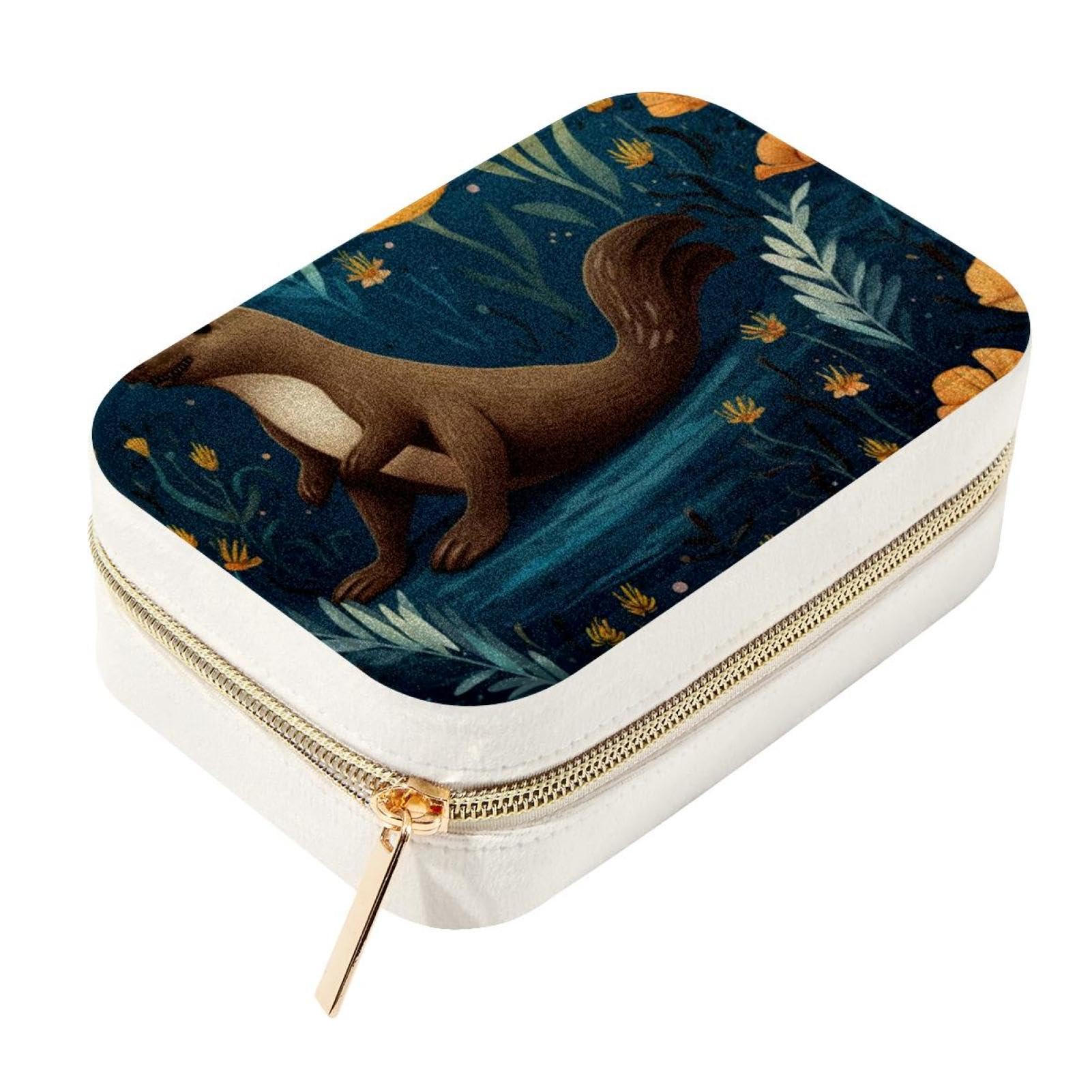 Boîte à bijoux spacieuse motif ornithorynque pour stopper les nœuds de colliers