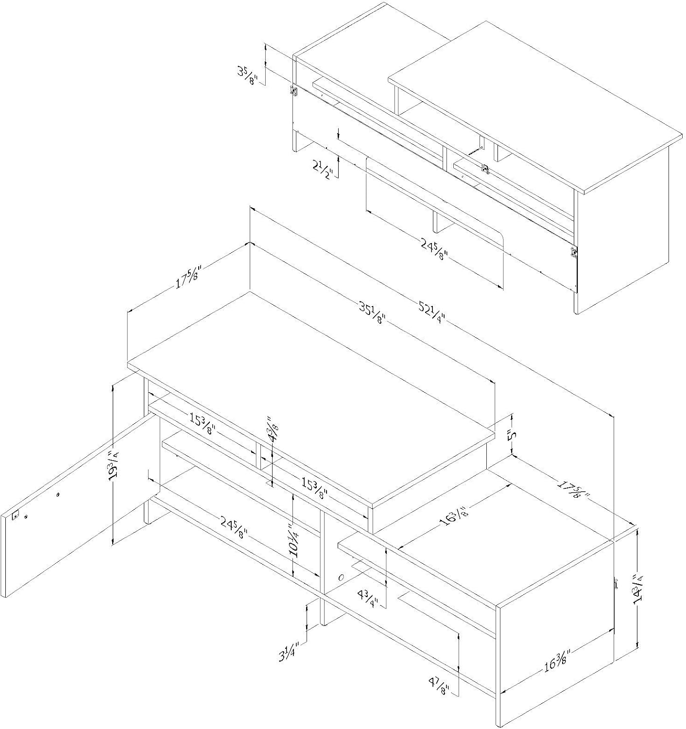 Step One - TV Stand - Fits TVs Up To 42” - Chocolate - by South Shore