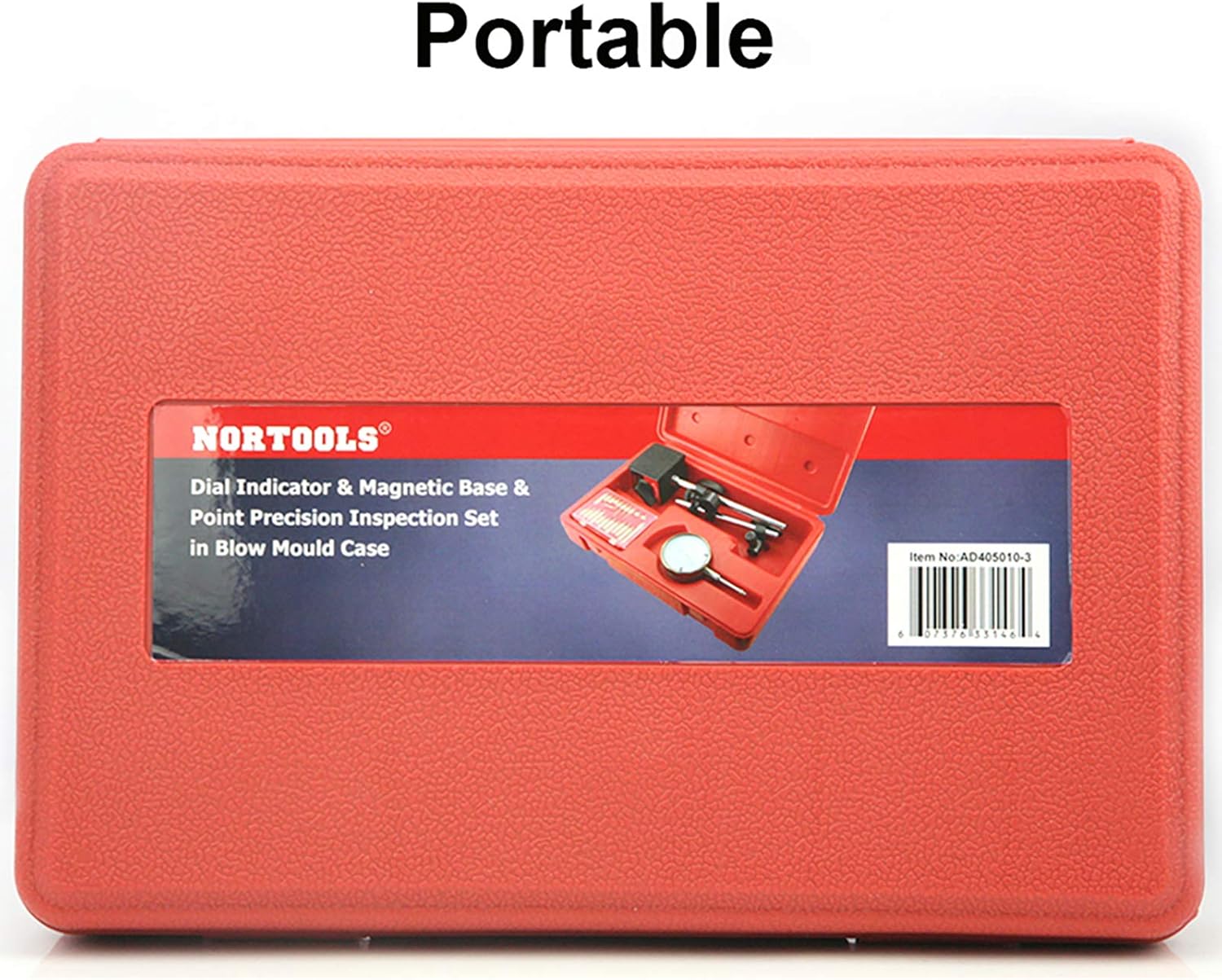 NORTOOLS Dial Indicator with Magnetic Base 0-1.0" & Point Set Dial Test Indicator 0.001" Precision Measuring Gauge Tools Kit， Magnetic Dial Indicator Base Holder with Fine Adjustment