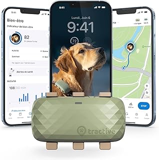 Tractive – Collier GPS pour chien XL - Jusqu'à 1 mois d'autonomie - Élue Marque de l'Année - Localisation mondiale en dire...