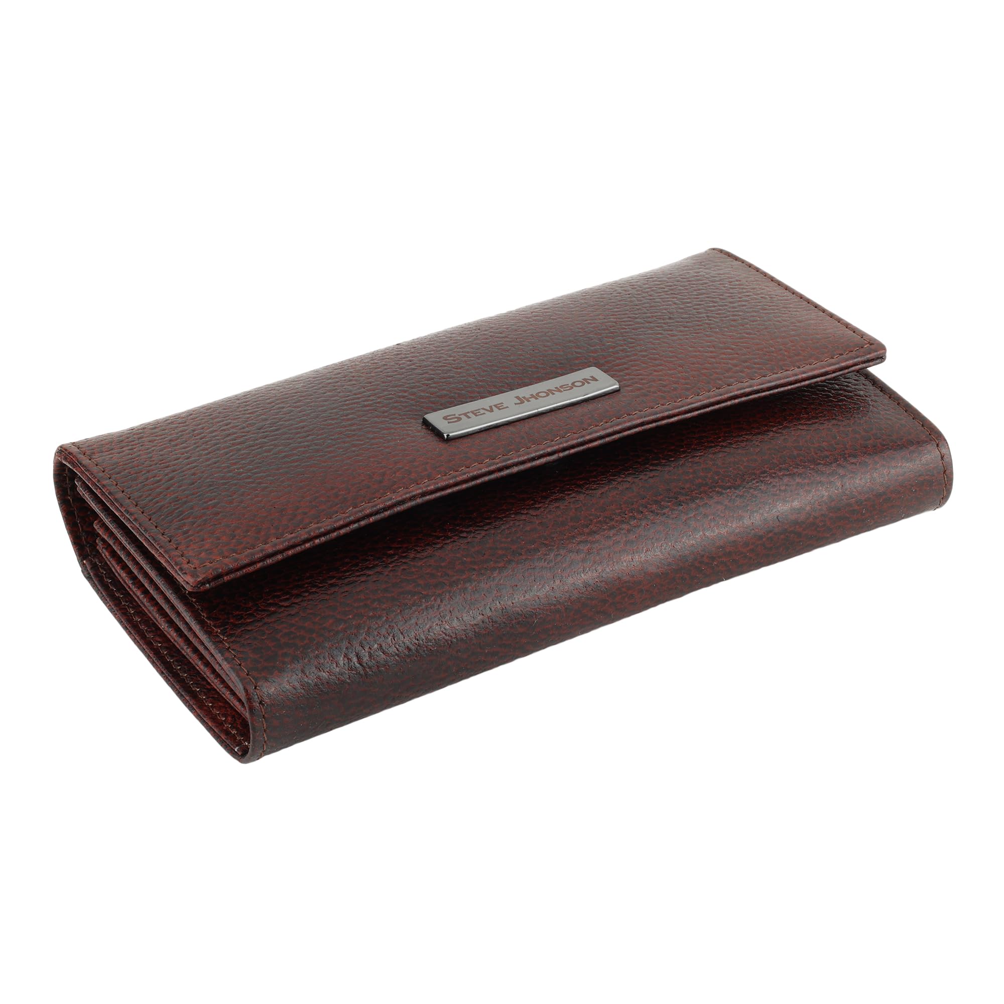 steve jhonson Leather Wallet for Women - Mini Hand Purse with Card Holder - Women Stylish Clutch - Cute Mini Ladies Wallet for Daily Use - Fancy Ladies Purse with Slim Design (Brown)-picture-21