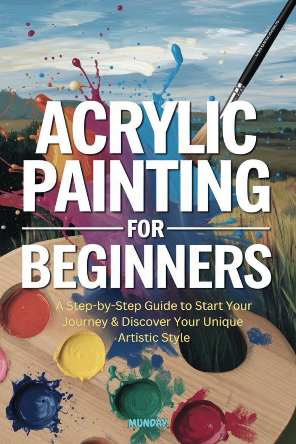 Acrylic Painting for Beginners Book by Karen Munday: Step-by-Step Guide to Master Techniques & Unleash Creativity