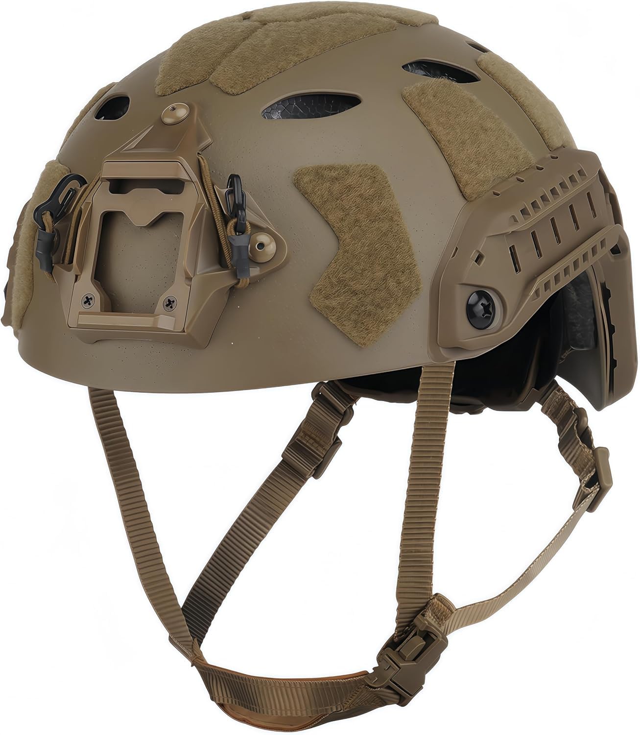 Casque Tactique Fast SF High Cut, Version sablée, Fentes pour Sangles de Casque, Trous de Connexion pour Masque de réserve, Casques Airsoft CS Game