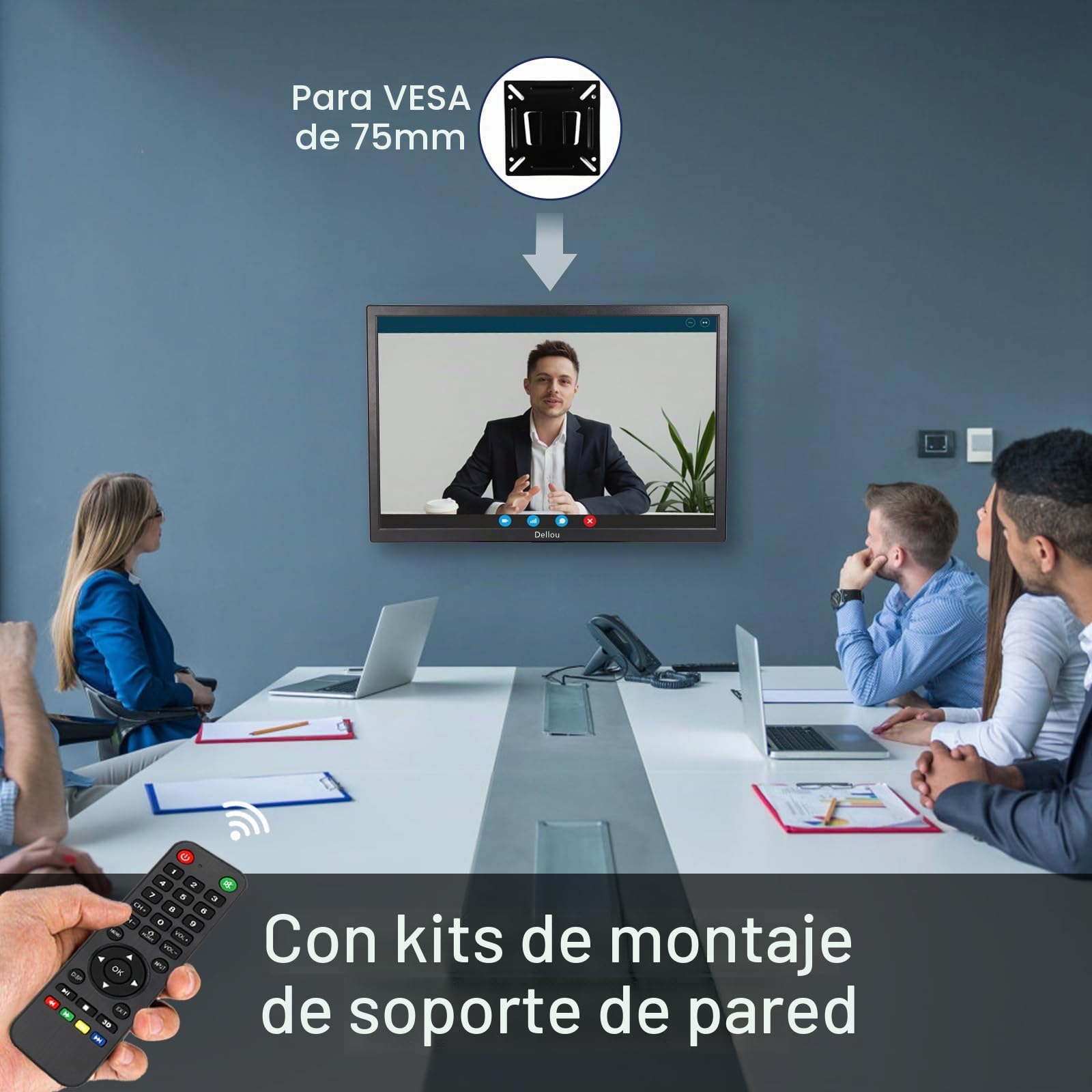 19 pulgadas Pantalla de monitor cámara de seguridad vigilancia Pantalla | CCTV multifunción compatible con BNC, HDMI, VGA, AV, interfaz de entrada USB Monitor computadora LCD resolución de 1440x900