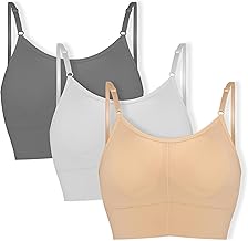 Elegant Cotton Padded Combo Sports Bra for Girls/Women, Yoga Crop Top Push Up Wire Free Women Bra, Pack of 3 Pcs, Free Size (Fits 28-32")