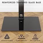 BONTEC Swivel TV Floor Stand for 30-70 Inch LED LCD OLED Flat Curved TVs, Height Adjustable, Universal Freestanding Floor Standing TV Stand Base up to 88lbs, Max VESA 600x400mm