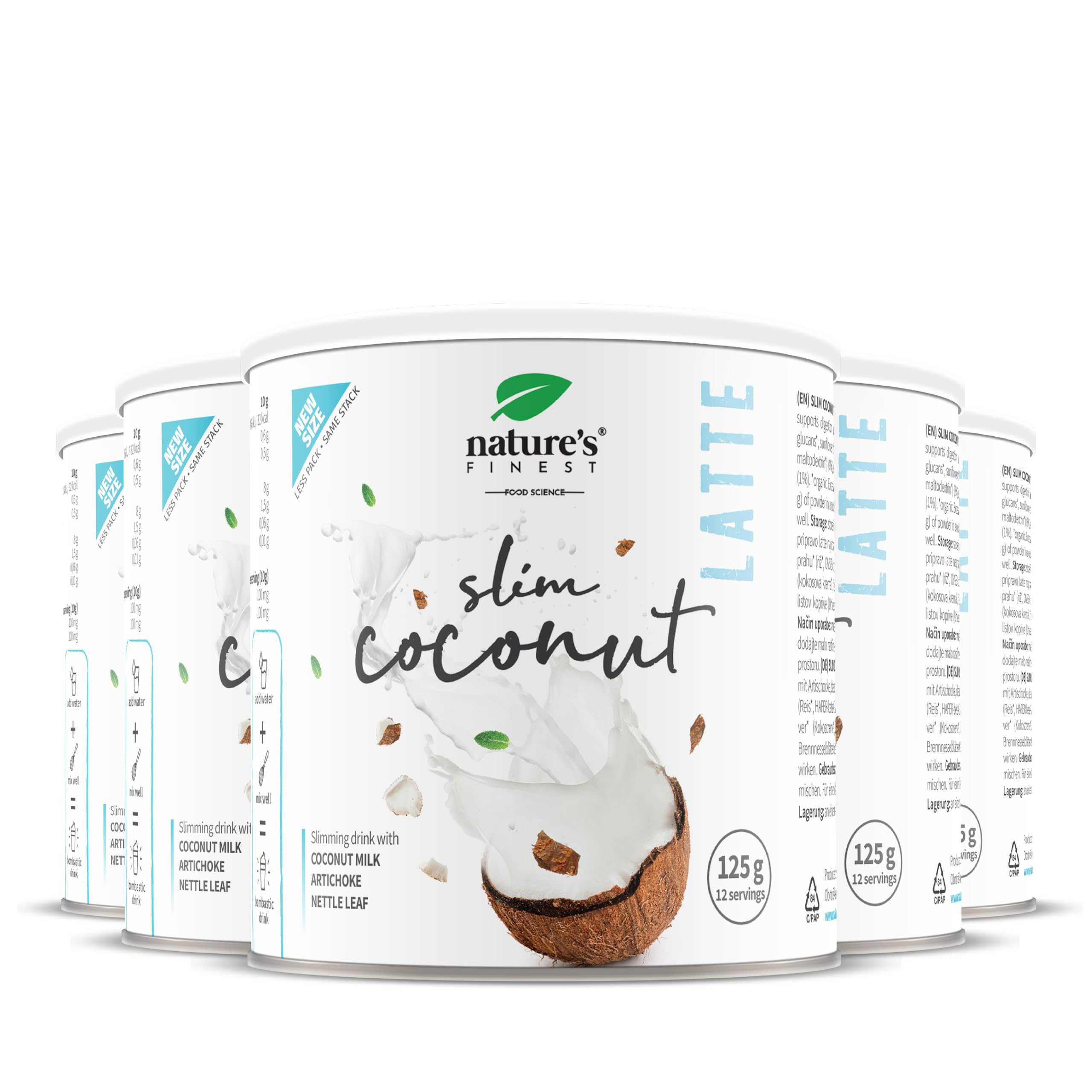 Nature's Finest Slim Coconut Latte, Getränkepulver 625 g (5er Pack)