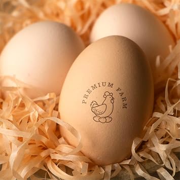 Personalized Egg Stamps for Fresh Eggs - Customize Your Farm Fresh Eggs with Personalized Egg Stamp - Easy to Use for Homegrown Eggs and Kitchen Creations