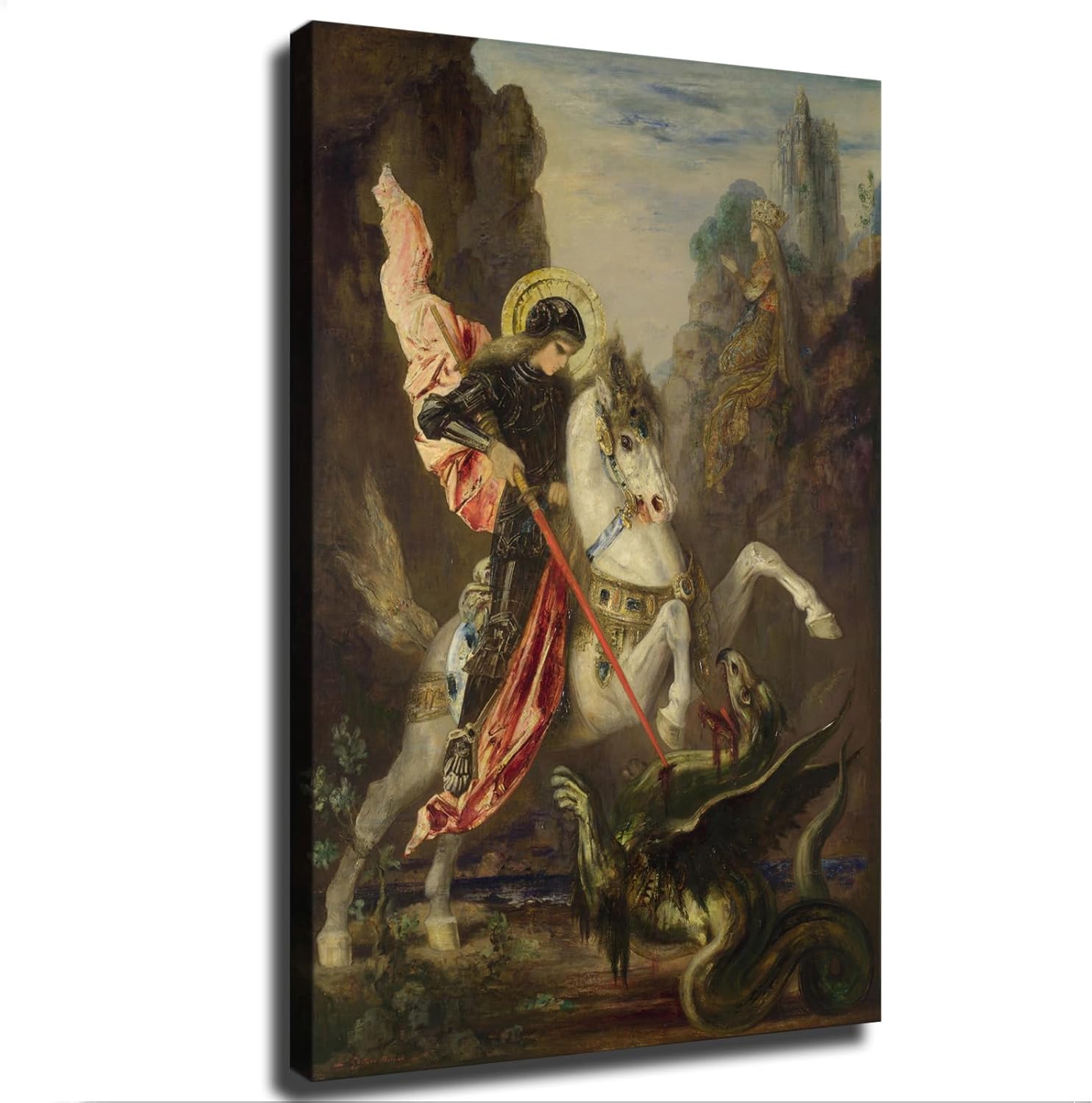 Amazon.com: VAKUUM St. George And The Dragon Poster Canvas Painting ...