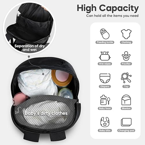 Miniatura 3 de mamatepe Bolsa de almacenamiento compatible con asiento de automóvil infantil Doona, bolsa organizadora, mochila portátil para viajes de bebé, bolsa