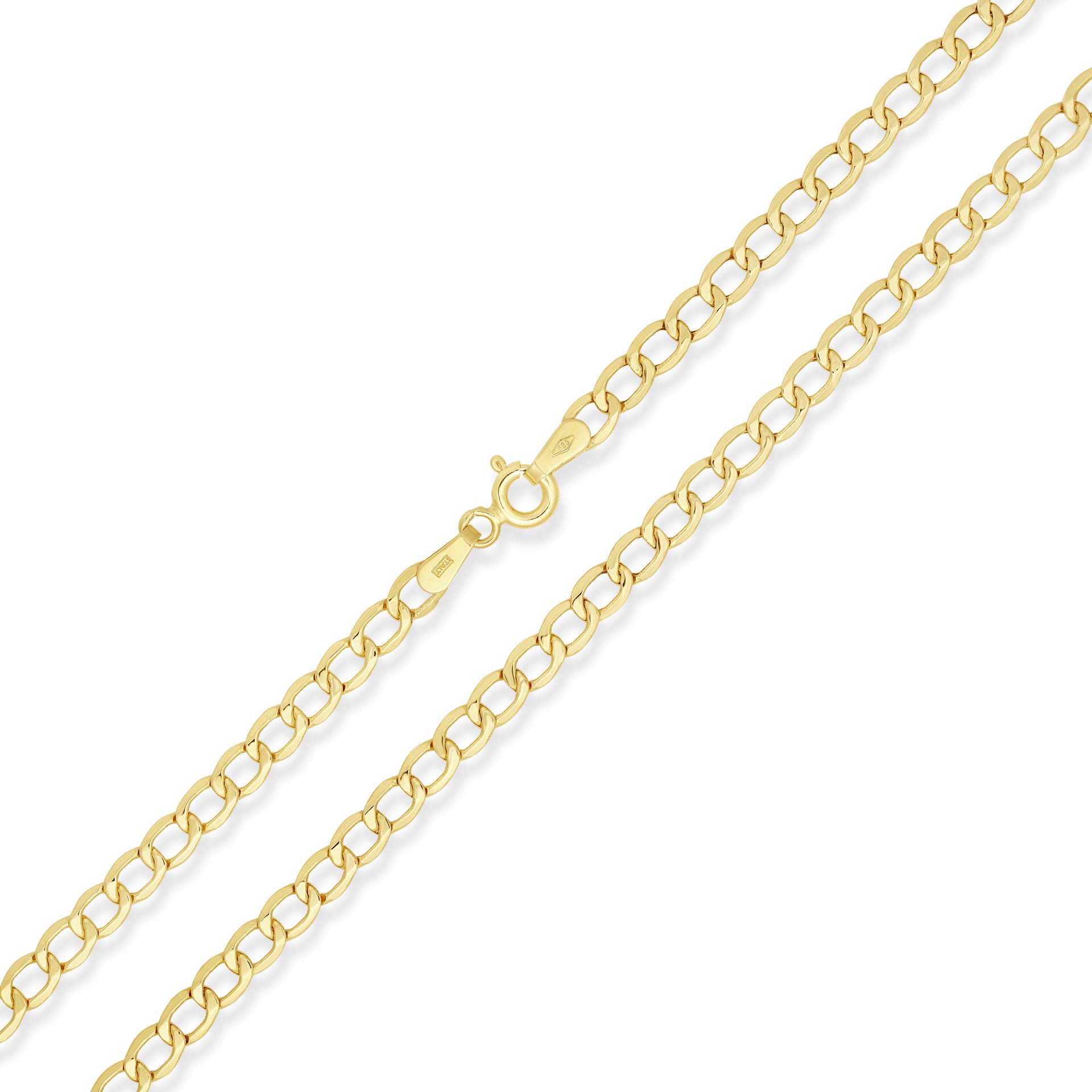 PRINS JEWELS 14-karatowe złoto próby 585 łańcuszek o splocie pancerka z żółtego złota - szerokość 3,60 mm