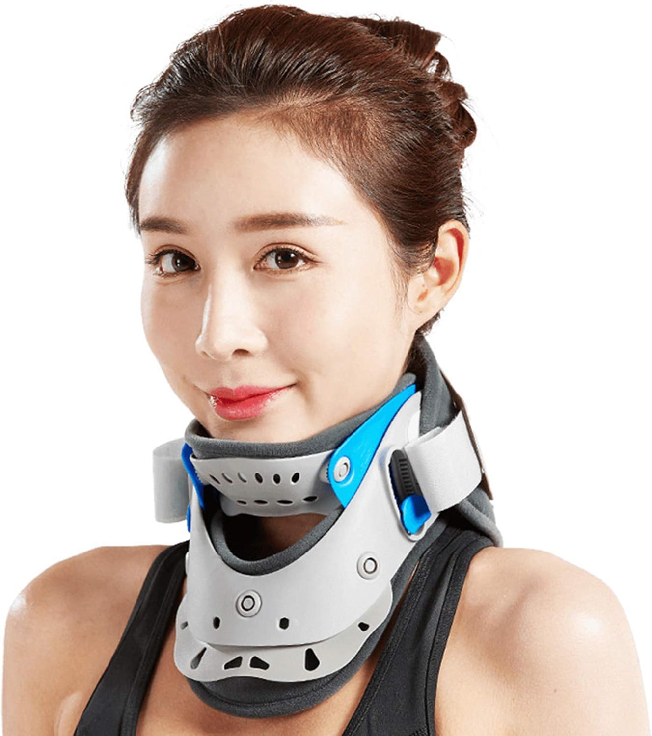 WANGXNCase collarín Cervical ortopedico, Cuello de Estiramiento de Cuello Soporte de Cuello Ajustable Soporte Cervical Suave para aliviar el Dolor de Cuello de Las vértebras