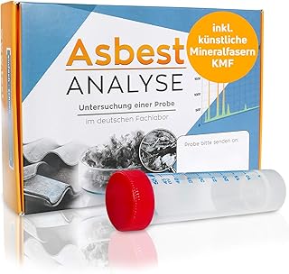 Asbesttest + KMF Test – Analyse einer Staubprobe oder Materialprobe im Labor auf Asbest und Künstliche Mineralfasern (KMF)
