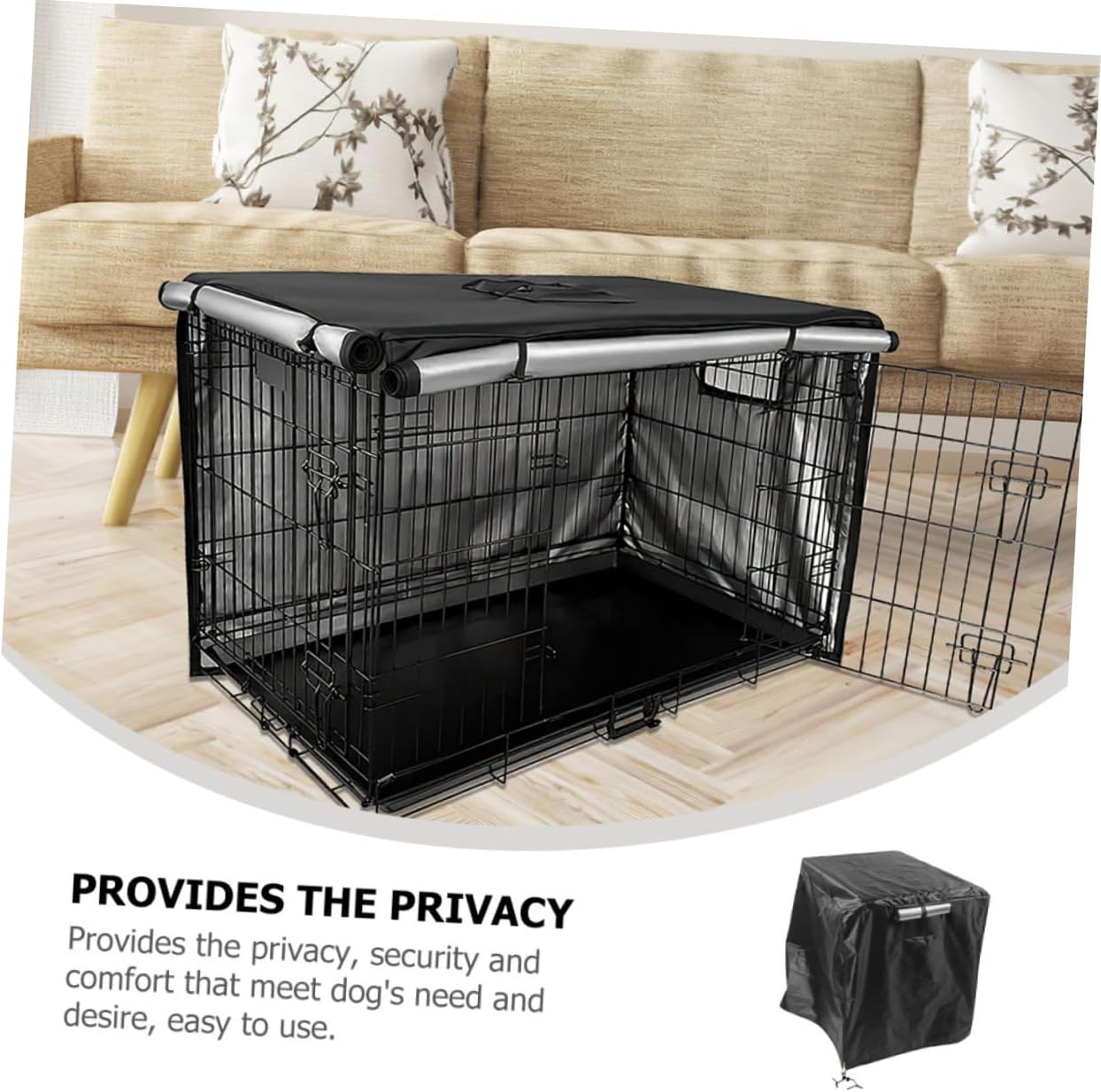 Mipcase Dog Crate Cover Windproof Pet Kennel Protective Cover Oxford Privacy Pet Cage Supplies