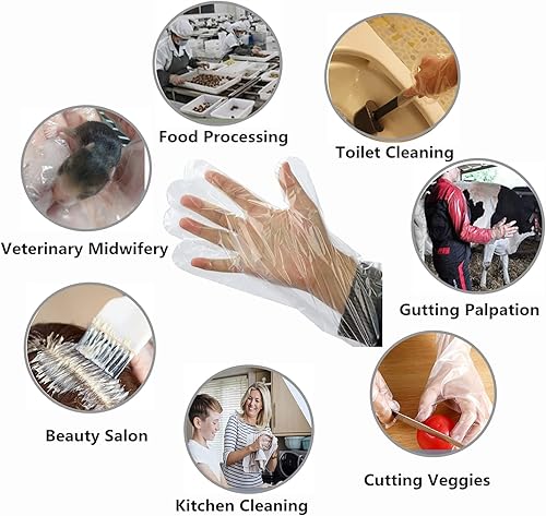 Miniatura 5 de 50 guantes desechables largos, brazo completo extra largos de 34 pulgadas, guantes rectales de inseminación veterinaria para aderezo de campo,