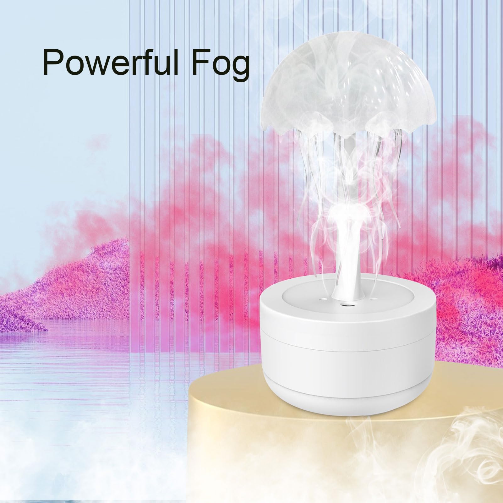 Sxhlseller Diffuseur d'huiles Essentielles de Méduse 300 ML |Humidificateur Silencieux à Brume Fraîche pour Chambre à Coucher, Bureau, Maison avec Veilleuse LED