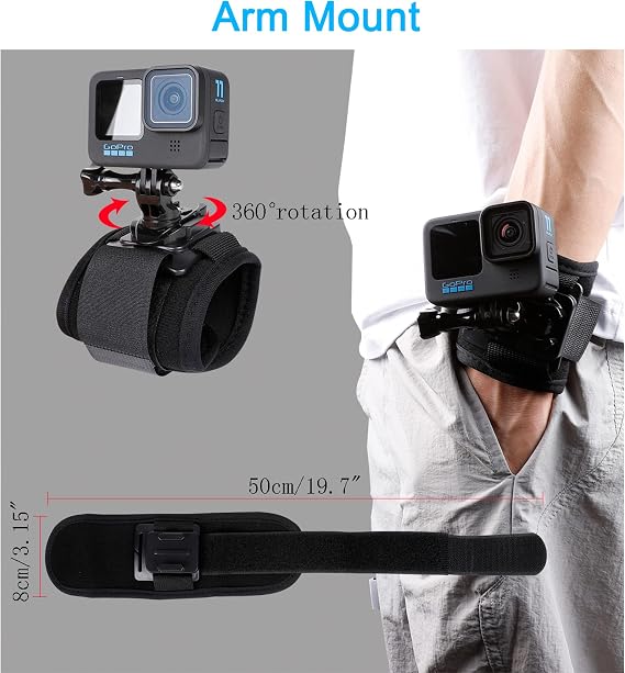 PellKing Accessories Set for GoPro Hero 13/12/11/10/9/8/7/6/5/Mission 1 Pro