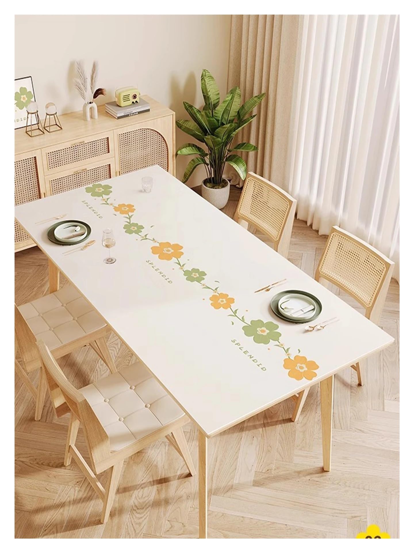Tovaglia da pranzo con tappetino da scrivania in pelle, sottomano non lavabile impermeabile e resistente all'olio for tavolo da tè e scrivania(Color 8,90 x 160 cm)