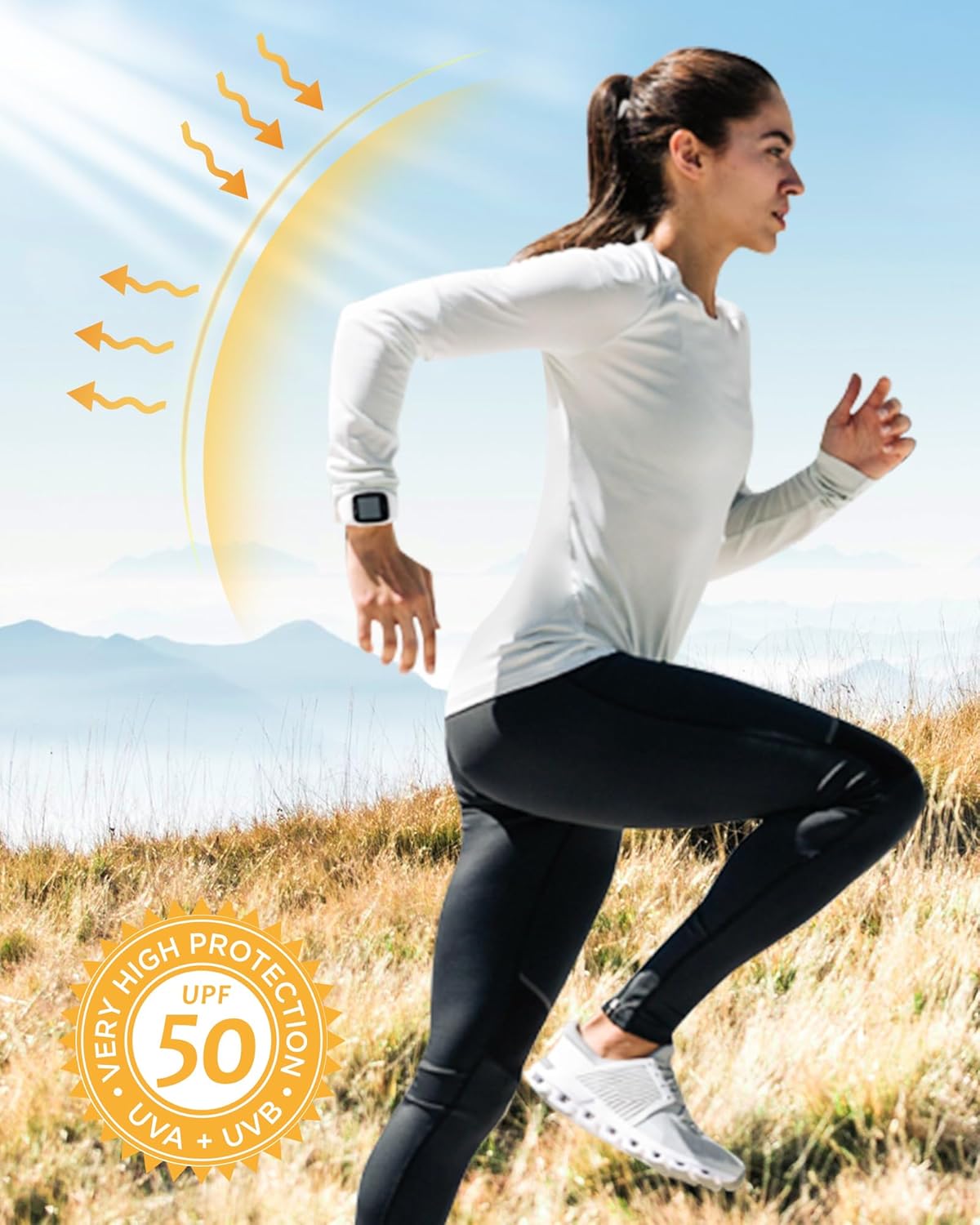 isnowood Women's Sun Protection Long Sleeve Shirts, UPF 50+ UV Rash Guard Swim Shirt, Workout Hiking Running Athletic Tops - Image 3