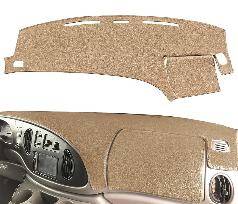 Capa para Painel Yiz em Poliéster para Ford E150 E250 E350 Econoline Cargo Van, Bege J39, 1 unidade